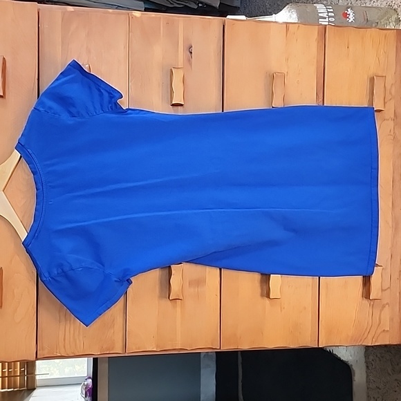 EUC US Polo Assn: V-Neck Sneaker T-shirt Dress, Royal Blue & Pink, Medium - Picture 5 of 7